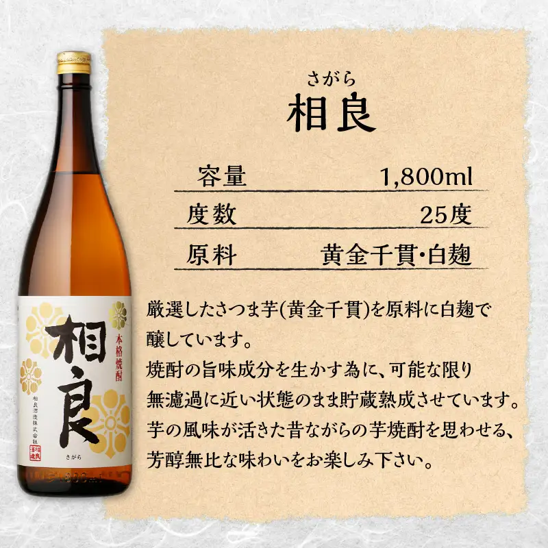 【相良酒造】焼酎 白・黒 一升瓶 セット K004-007