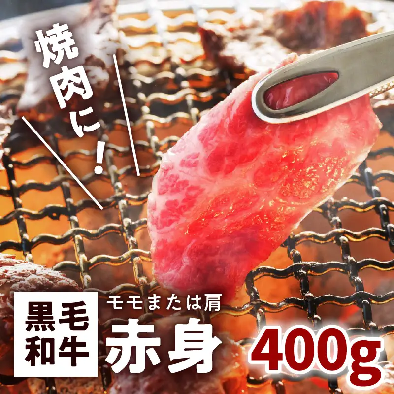 鹿児島黒毛和牛赤身焼肉用（モモまたは肩）400g入り K130-009 肉 牛肉 冷凍