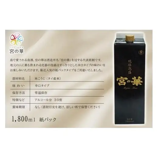 CL06　琉球泡盛　宮の華　紙パック　1本