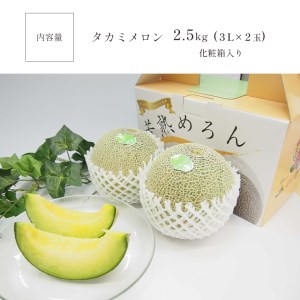 【2027年先行予約】タカミ メロン ３L 2玉 化粧箱入り