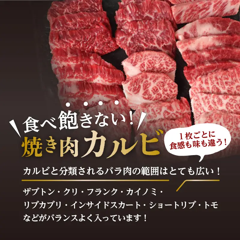 鹿児島県産黒毛和牛焼き肉カルビ K098-001 肉 牛肉 冷凍
