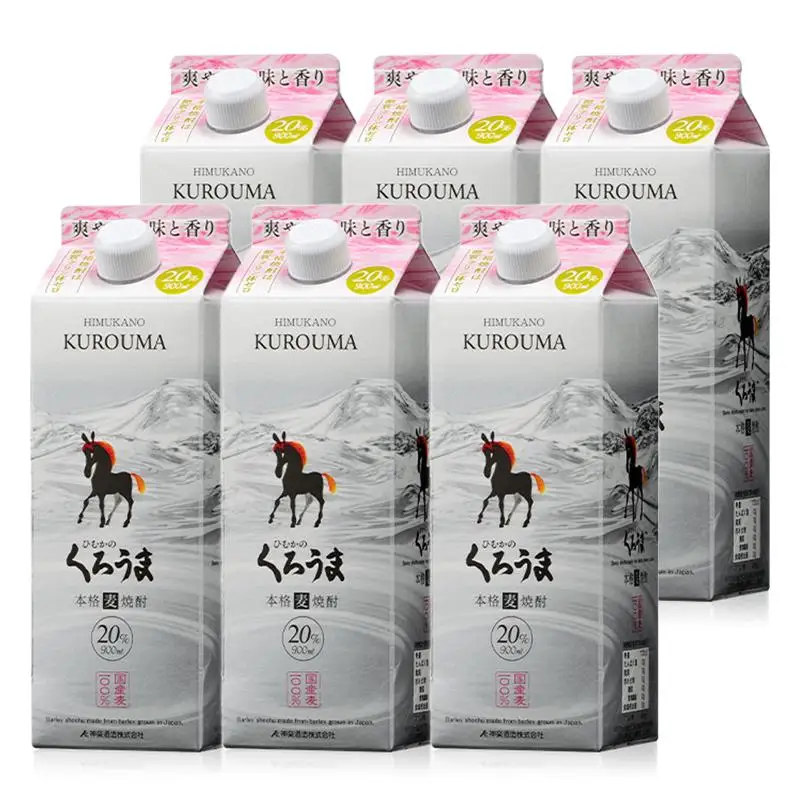 『ひむかのくろうま』900ｍｌ×6パックセット 神楽酒造 本格麦焼酎＜26-19a＞