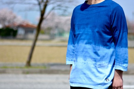 Tシャツ 藍染め7分 ASCENSION 黒部の名水染め Tシャツ【1枚】 M