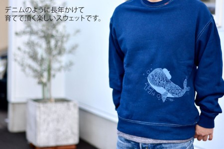 スウェット 藍染めA ASCENSION スウェット【1枚】 XXL