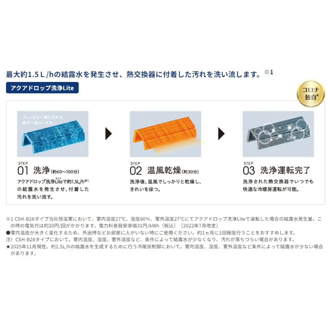 [コロナ] セパレートエアコン 本体のみ(工事別) 6畳用 エアコン 単相100V リララBシリーズ CSH-B22CR クーラー 冷房暖房 家電
