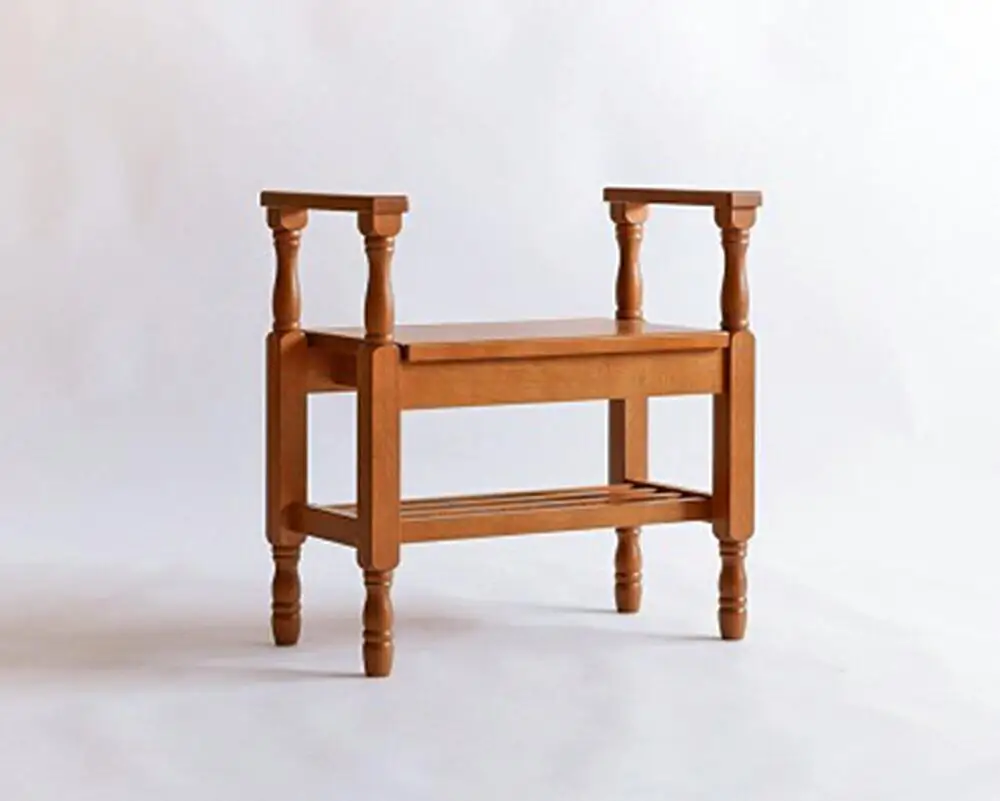 旭川家具 山室家具製作所 北の匠(H) No.17 高座椅子 ミズナラ 【 国産 無垢 インテリア 木製 民芸 チェア スツール 椅子 エントランス 玄関 リビング ベッドサイド 北海道 】 _00273