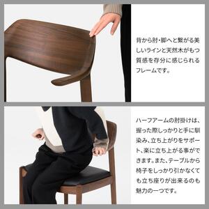 旭川家具 カンディハウス WING LUX サイドチェアー 北海道ナラNF ／ 張地（布）ブレンドLGY_01830