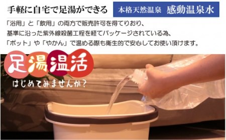 KS-304 ｢感動温泉水｣20L×2本【12ｶ月定期便】自宅で簡単足湯 超軟水のｼﾘｶ水