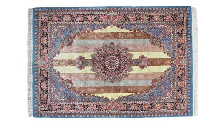 【限定1品】 絨毯 ウール シルク 手織り ラグマット カーペット／ 高級 リビングサイズ 247×173cm 高品質 じゅうたん ラグ （FL-22001) 