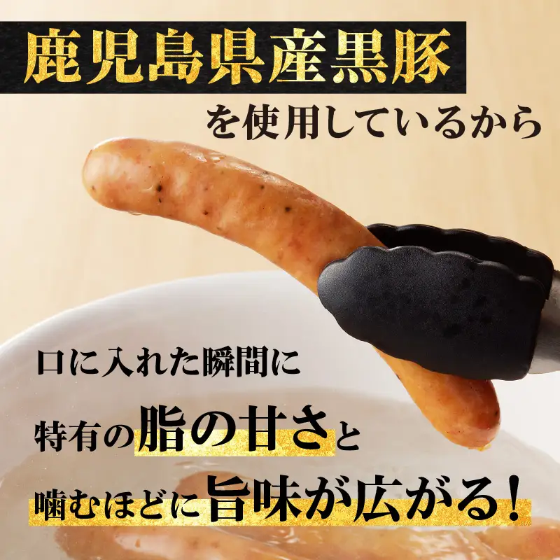至高の 鹿児島黒豚 ウインナー 8P K161-005 肉 豚肉 惣菜 総菜 冷凍