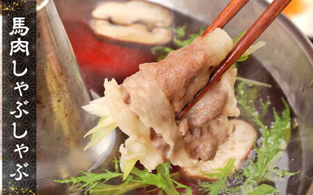 ＜ R8年熊本地震復興支援 ＞馬肉のしゃぶしゃぶ セット 2～4人分（200g） 馬バラ肉 出汁付き 2000ml