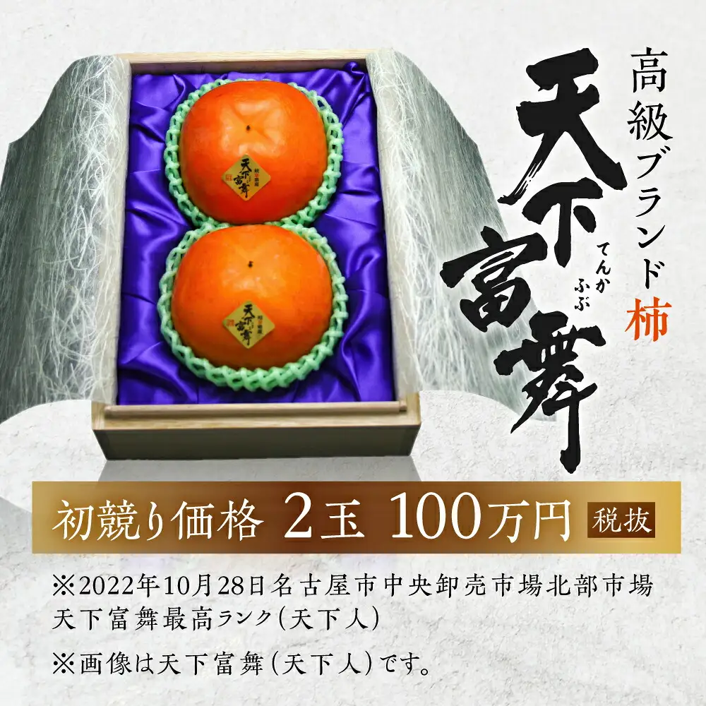 [先行予約] 令和8年産 岐阜の高級ブランド柿「天下富舞(てんかふぶ)」武士(もののふ) 5～6玉入り 10月下旬～11月中旬に配送 [0957]
