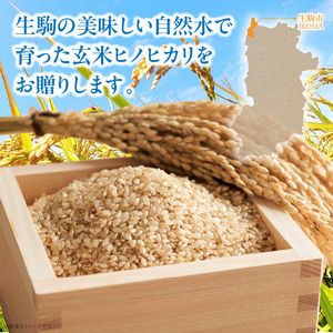 生駒高山育ちの　ヒノヒカリ玄米10kg（5kg×2）(生産者　上武猛)　令和7年産　生駒高山育ち 生産者 上武猛 お米 米 こだわり ライス 安全 健康 栄養 有機肥料 おにぎり ご飯 人気 おすすめ お取り寄せ お裾分け 奈良県産 常温 送料無料