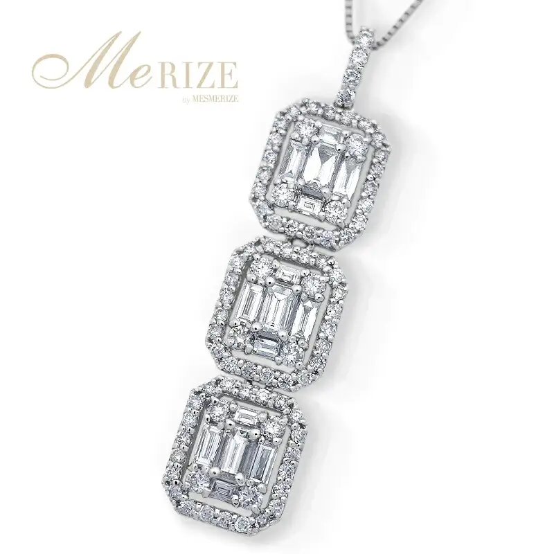 ネックレス 天然ダイヤ 1.0ct【K18ホワイトゴールド】ｎ-161（KRP）Q1-1410
