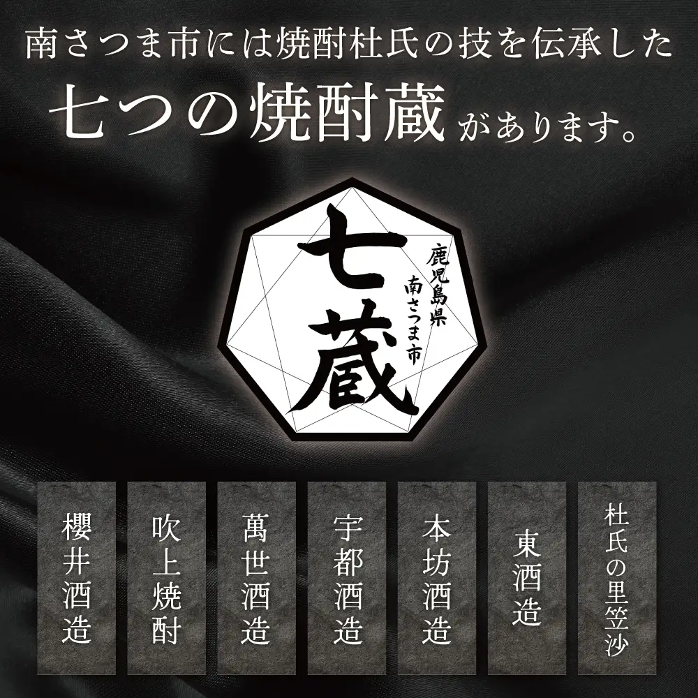 【定期便】本格芋焼酎 蔵元厳選定期便 全7回（一升瓶コース 薩摩焼黒千代香付き） 焼酎 芋焼酎 飲み比べ セット ハイボール 1.8L 1800ml 定期便 本坊酒造 東酒造 萬世酒造 吹上焼酎 杜氏の里笠沙 宇都酒造 櫻井酒造 鹿児島県 南さつま市