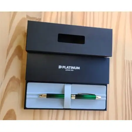 宮城県指定伝統的工芸品　玉虫塗　複合ボールペン　(無地・緑)_装飾品・工芸品     雑貨・日用品 ボールペン 文房具・印鑑 _【1279722】