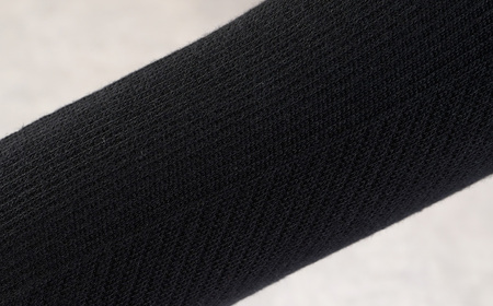 【22-24cm】着圧 先丸 ハイソックス Sサイズ 2足組 (ブラック) 靴下 足のむくみや立ち仕事に最適！