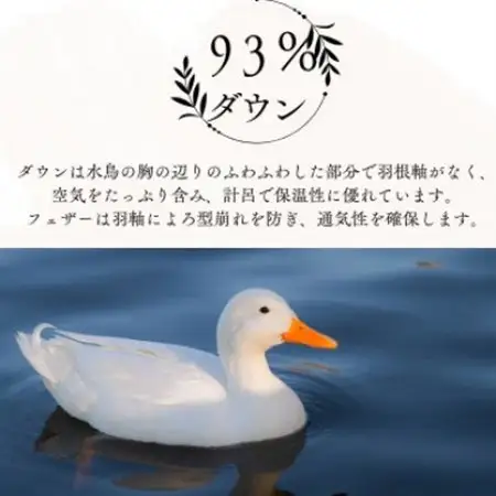 【超長綿100%】羽毛掛け布団セミダブル二枚合わせ超長綿生地使用オールシーズンダウン93%防臭【1406562】