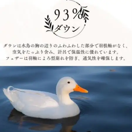 【超帳綿100%】羽毛掛け布団ダブル二枚合わせ超長綿使用一年使用可能ダウン93%防臭羽毛ふとん【1406570】
