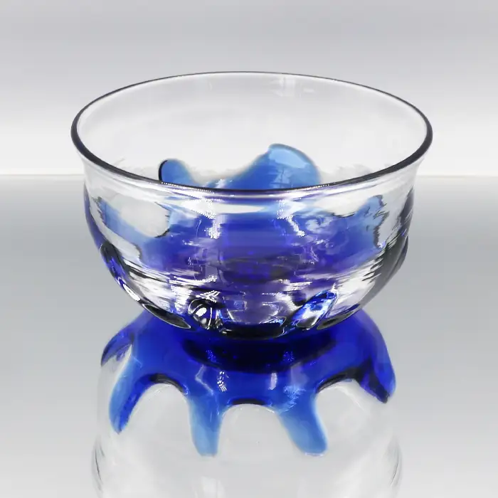 【SUKI GLASS STUDIO】 ガラス工芸品『波のボウル』小サイズ１個　[0012-0021]