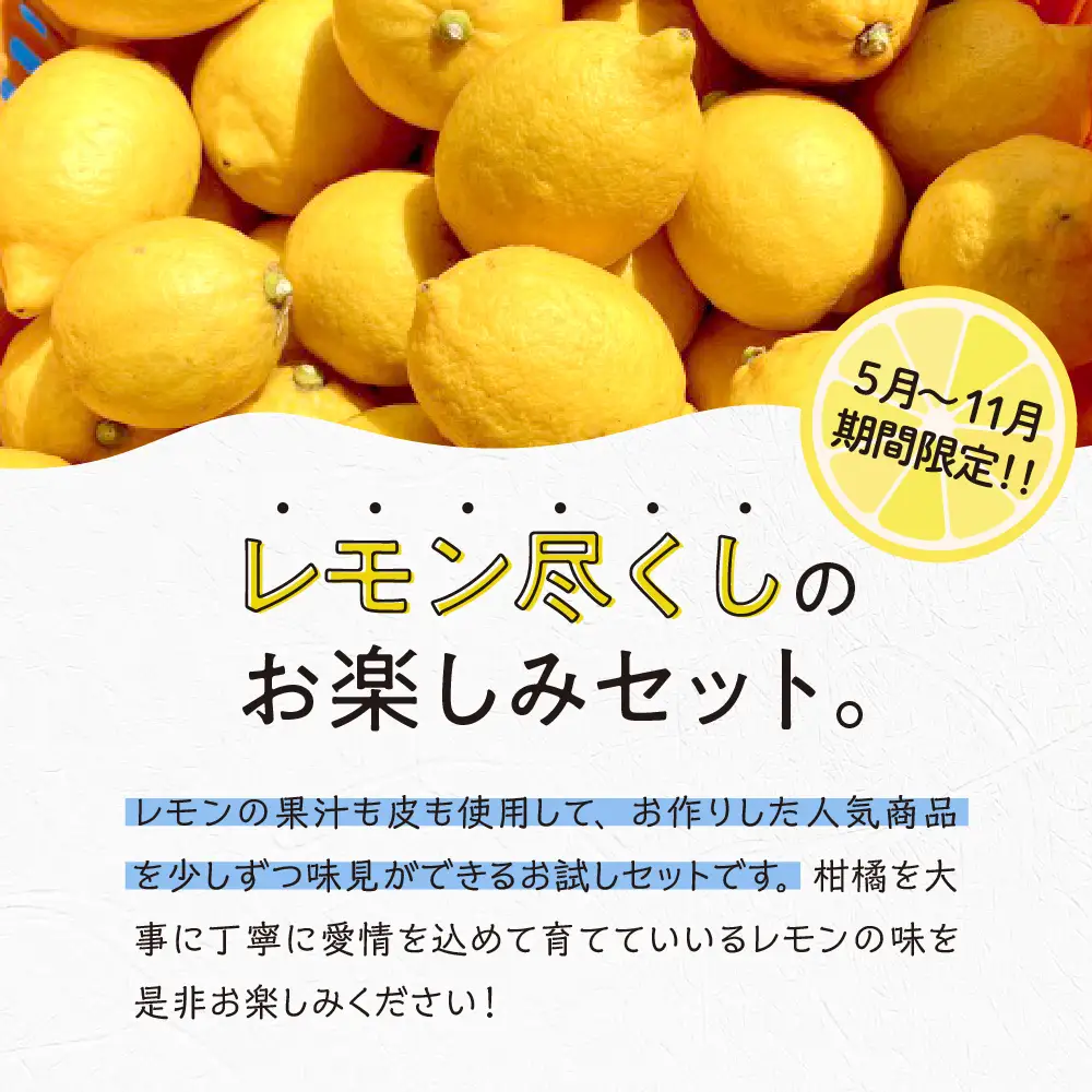 レモン好きのためのレモン商品詰め合わせセット レモン レモンケーキ ラスク 加工品 レモネード 果汁 飲料 焼菓子 洋菓子 スイーツ 果汁 飲料 果物 フルーツ 柑橘 ギフト 贈り物 お取り寄せ 常温 送料無料 広島 広島県 呉市 ku118-009-r