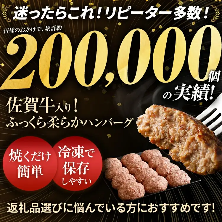 ハンバーグ 佐賀牛入り 120g 20個 生ハンバーグ