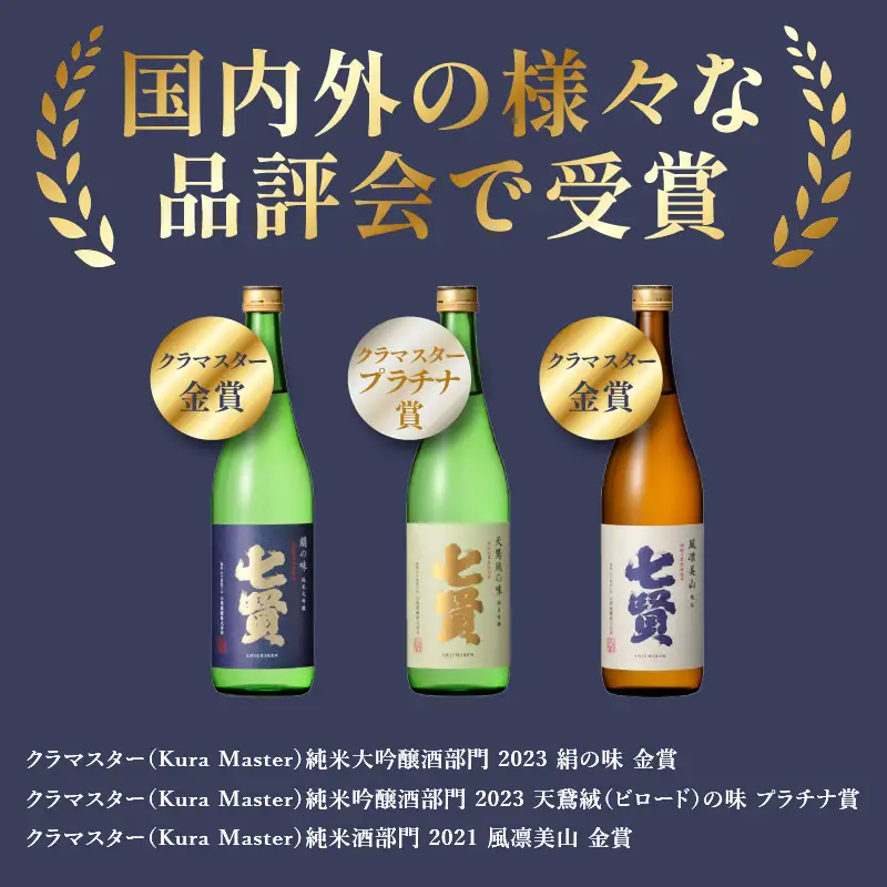 七賢 日本酒飲み比べ720ml×5本セット [h044]