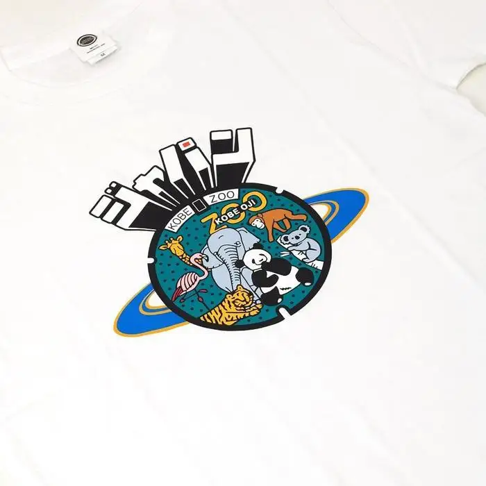 神戸市 マンホールTシャツ 白（Sサイズ）
