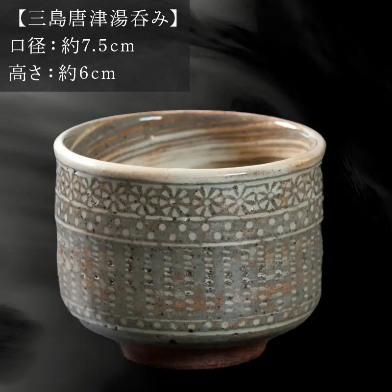 唐津焼 鏡山窯 湯呑み カップ 三島唐津