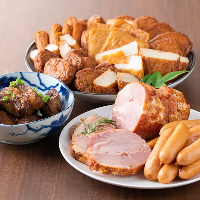 さつま揚げと茶美豚セット（さつま揚げと焼豚・角煮・ウィンナー合計8パック） さつま揚げ【00-020-03】