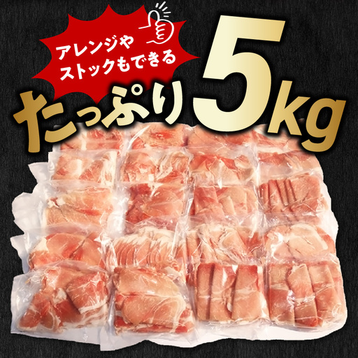 国産豚肉切り落とし5kgラッキーセット〔19-3601〕豚肉 _(都城市) 250g