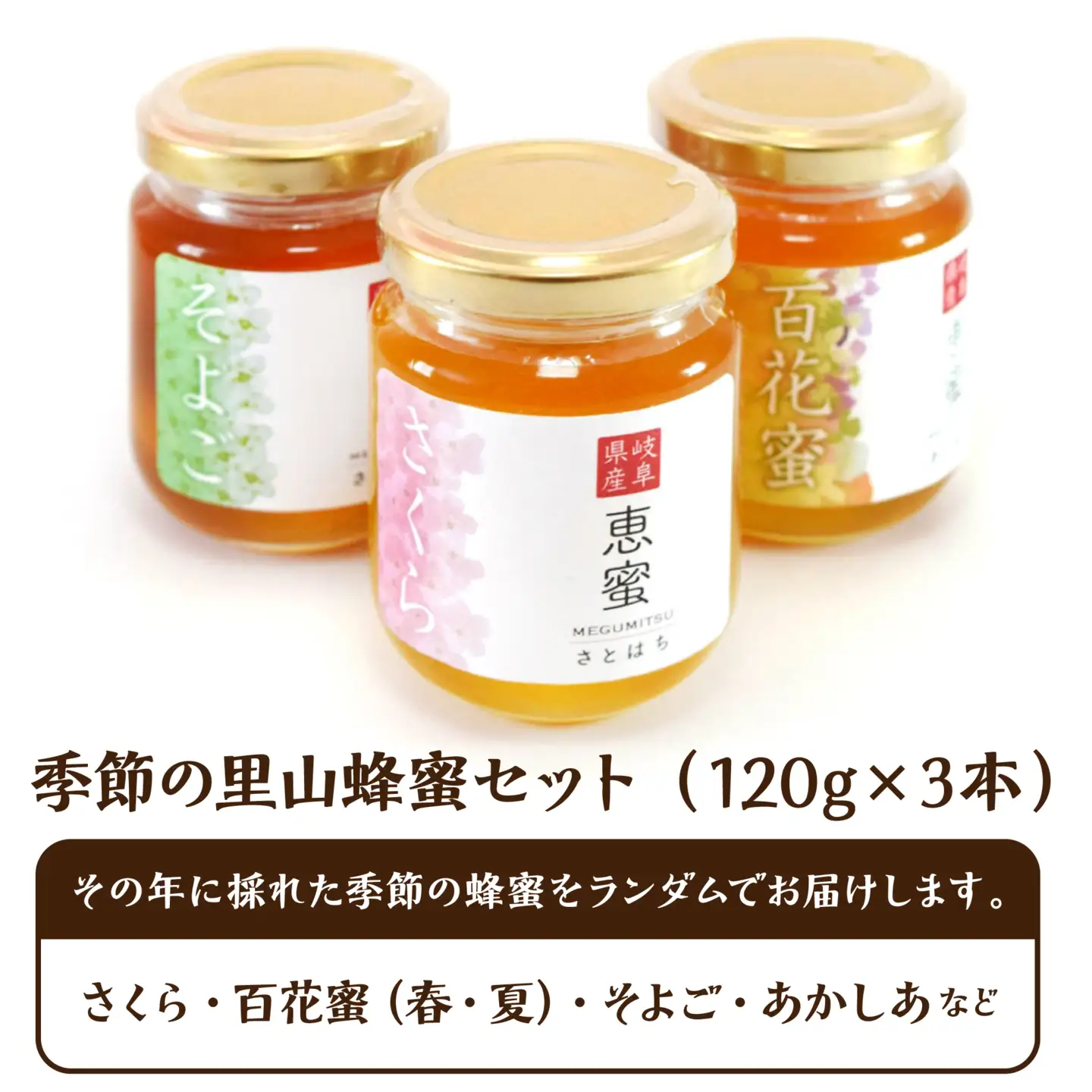 恵那農高生と開発!季節の里山蜂蜜セット[AUBP001]はちみつ
