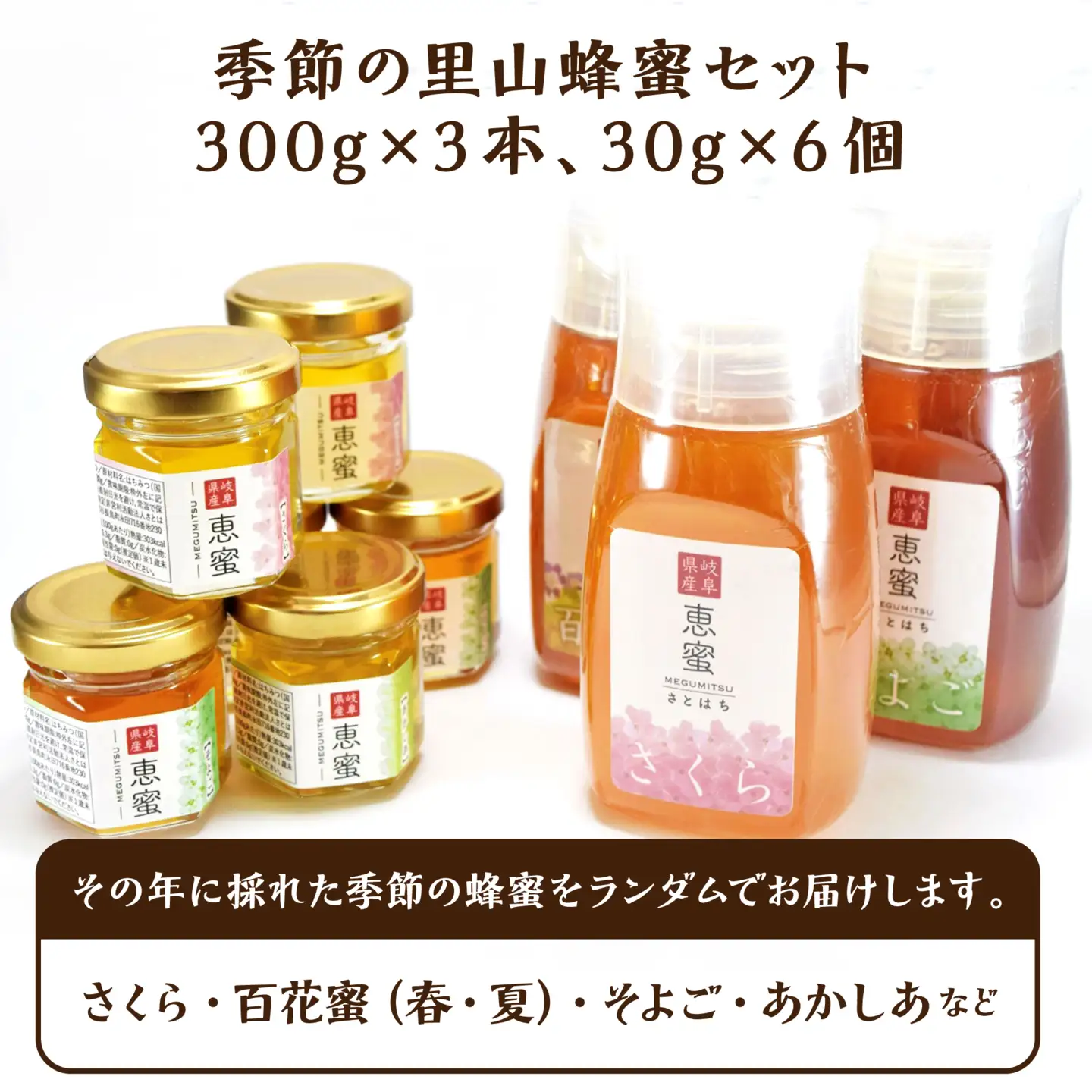 恵那農高生と開発!季節の里山蜂蜜セット [AUBP003]はちみつはちみつはちみつはちみつはちみつ