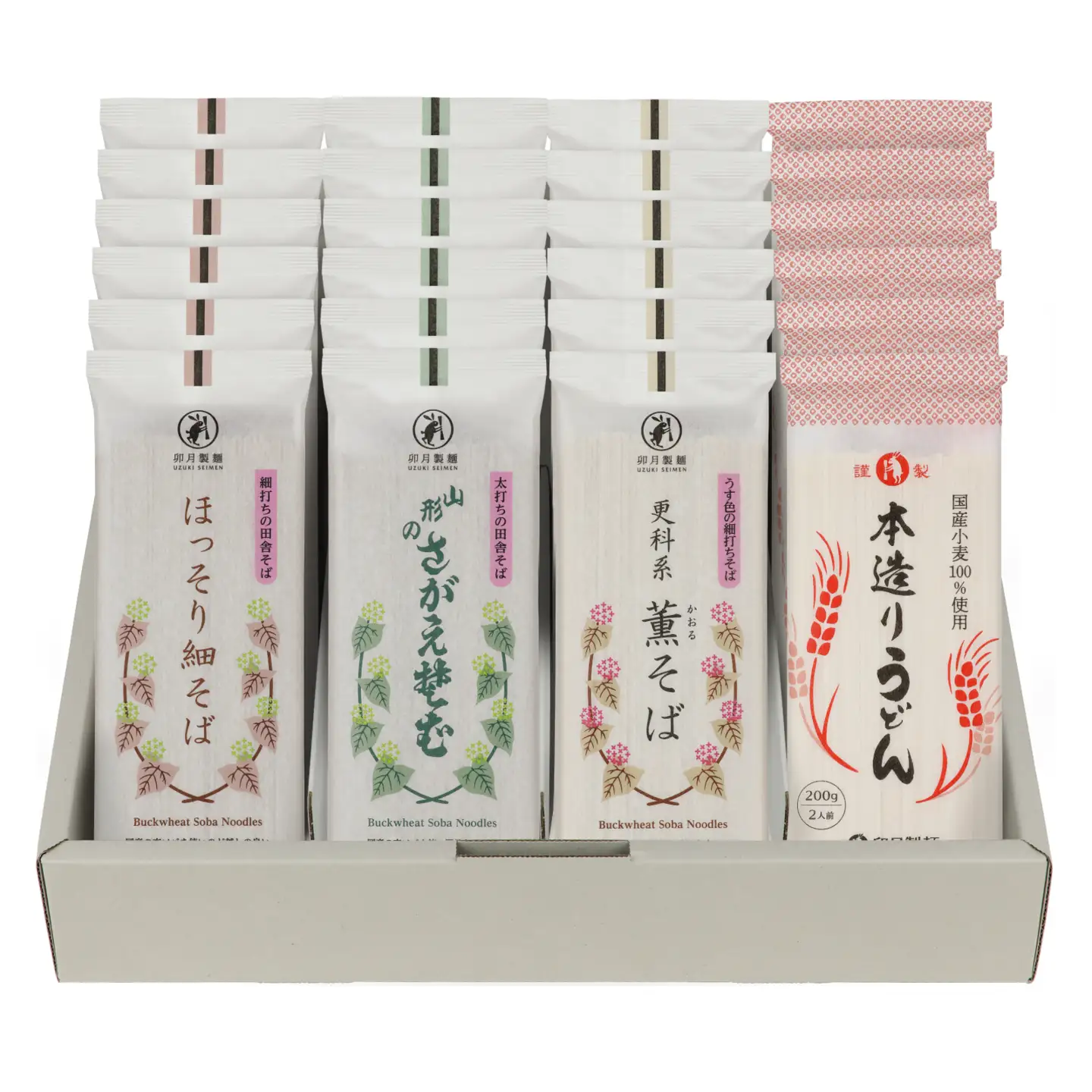 卯月製麺の麺自慢 48人前 計4種つめあわせ（そば・うどん）　024-F-UZ008