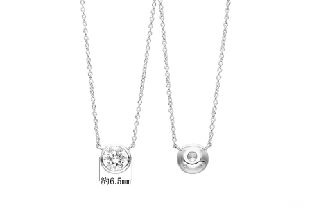 プラチナ シンプルダイヤモンドネックレス(0.5ct)　60-9579