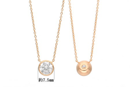 K18PG シンプルダイヤモンドネックレス(1.0ct)　60-9581