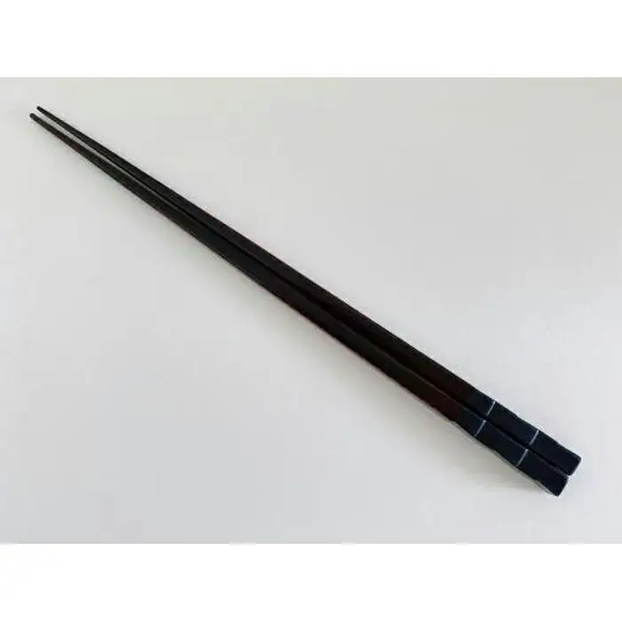 鎌倉彫　箸「市松」勝色　21.5cm