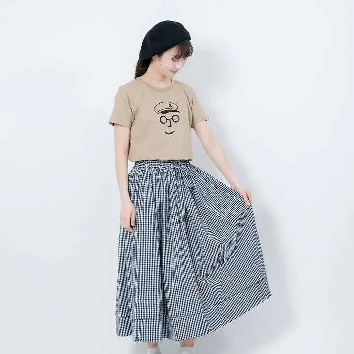 《2》【KEYMEMORY鎌倉】セーラー帽イラストTシャツ BEIGE