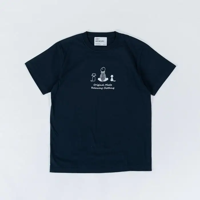 《2》【KEYMEMORY鎌倉】TIMEイラストTシャツNAVY