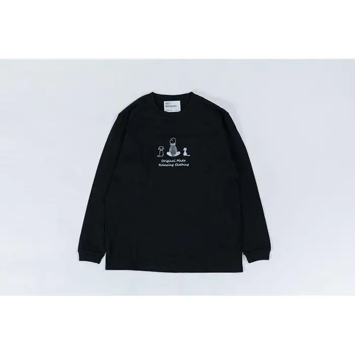 《0》レディースM　TimeロングTシャツ　BLACK