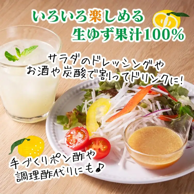 「銀の柚子」生ゆずまるごと搾りセット　果汁100％ 小分け かぐらの里＜4-6a＞