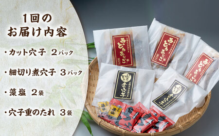 【全3回定期便】対馬産 穴子 詰め合わせ 5PAC [WAV004] 対馬 新鮮 とろ あなご 煮穴子 冷凍 海鮮 
