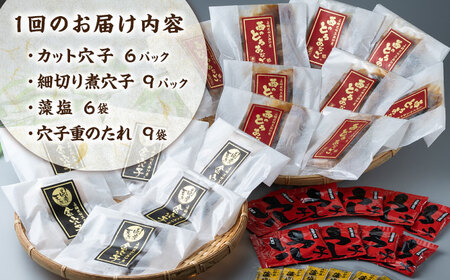 【全12回定期便】対馬産 穴子 詰め合わせ 15PAC [WAV012] 対馬 新鮮 とろ あなご 煮穴子 冷凍 海鮮 