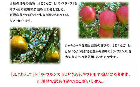 【令和8年産先行予約】 ラ・フランス ＆ ふじりんご MIX 約3kg (各6玉 秀) 《令和8年11月下旬～発送》 『Yamagataうまいな中村屋』 リンゴ 洋梨 梨 果物 フルーツ 山形県 南陽市 [1744]