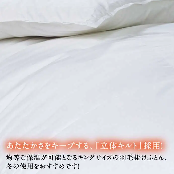 【ロイヤルゴールドラベル】羽毛布団 キング ホワイトプリンセス マザーグースダウン93% 2.0kg [JDH095]