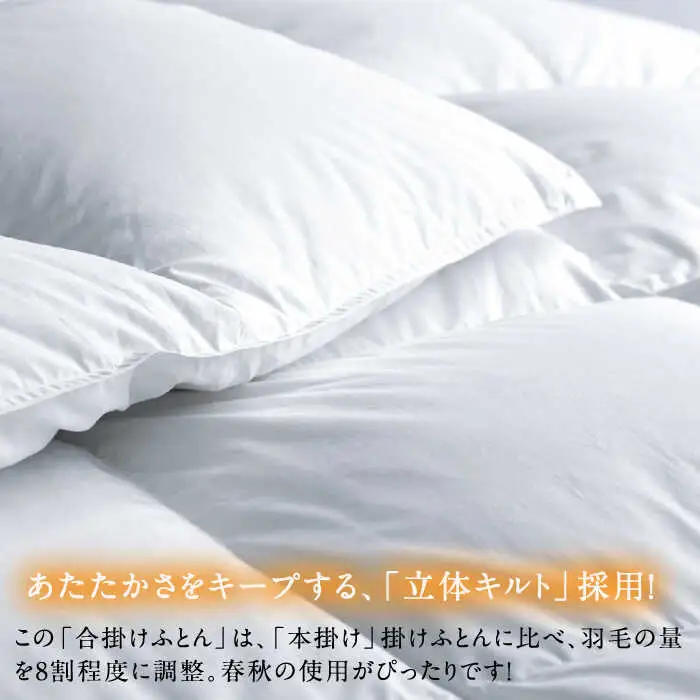 【ロイヤルゴールドラベル】羽毛合掛け布団 キング ホワイトプリンセス マザーグースダウン93% 1.55kg [JDH096]