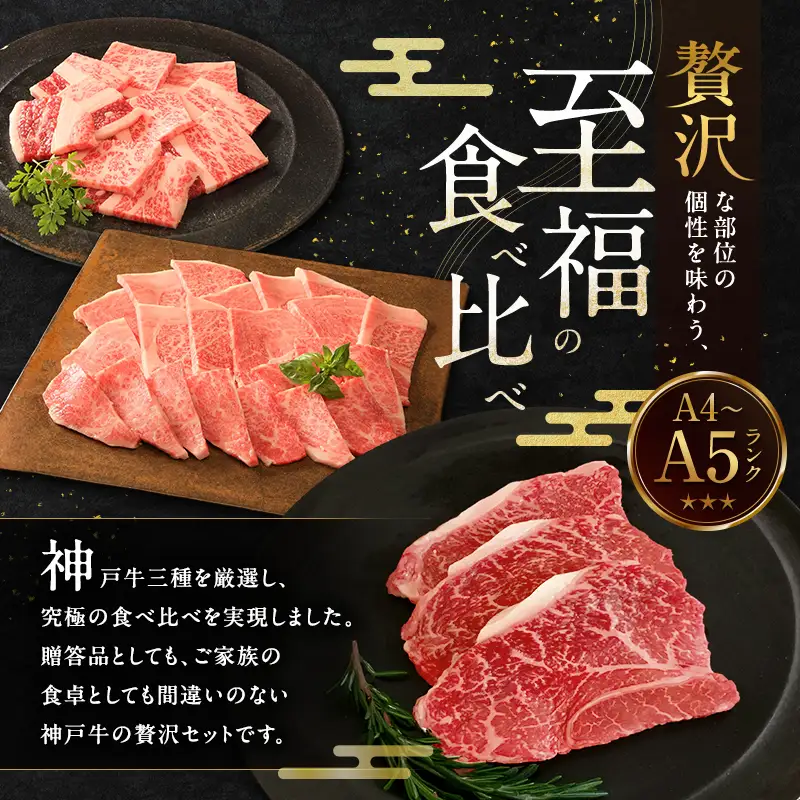 神戸牛 贅沢セットC 850g 神戸ビーフ 神戸牛