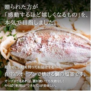 天然真鯛の塩釜(XL・無添加・木槌付)CAS冷凍!誕生日プレゼント、出産祝い、お食い初めに＜訳あり＞