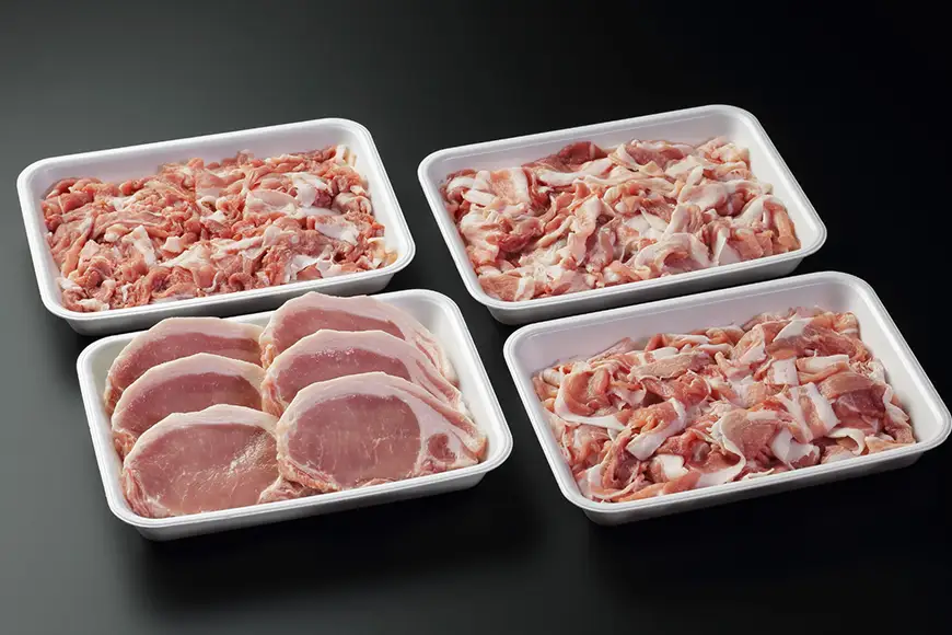 豚肉 岡崎竹千代ポーク ロース テキカツ用 ウデ モモ 切り落とし 詰め合わせ 計2.1kg