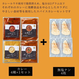管理栄養士がおすすめするスパイスカレー おためしセット 4食セット　※離島への配送不可 FAA-159